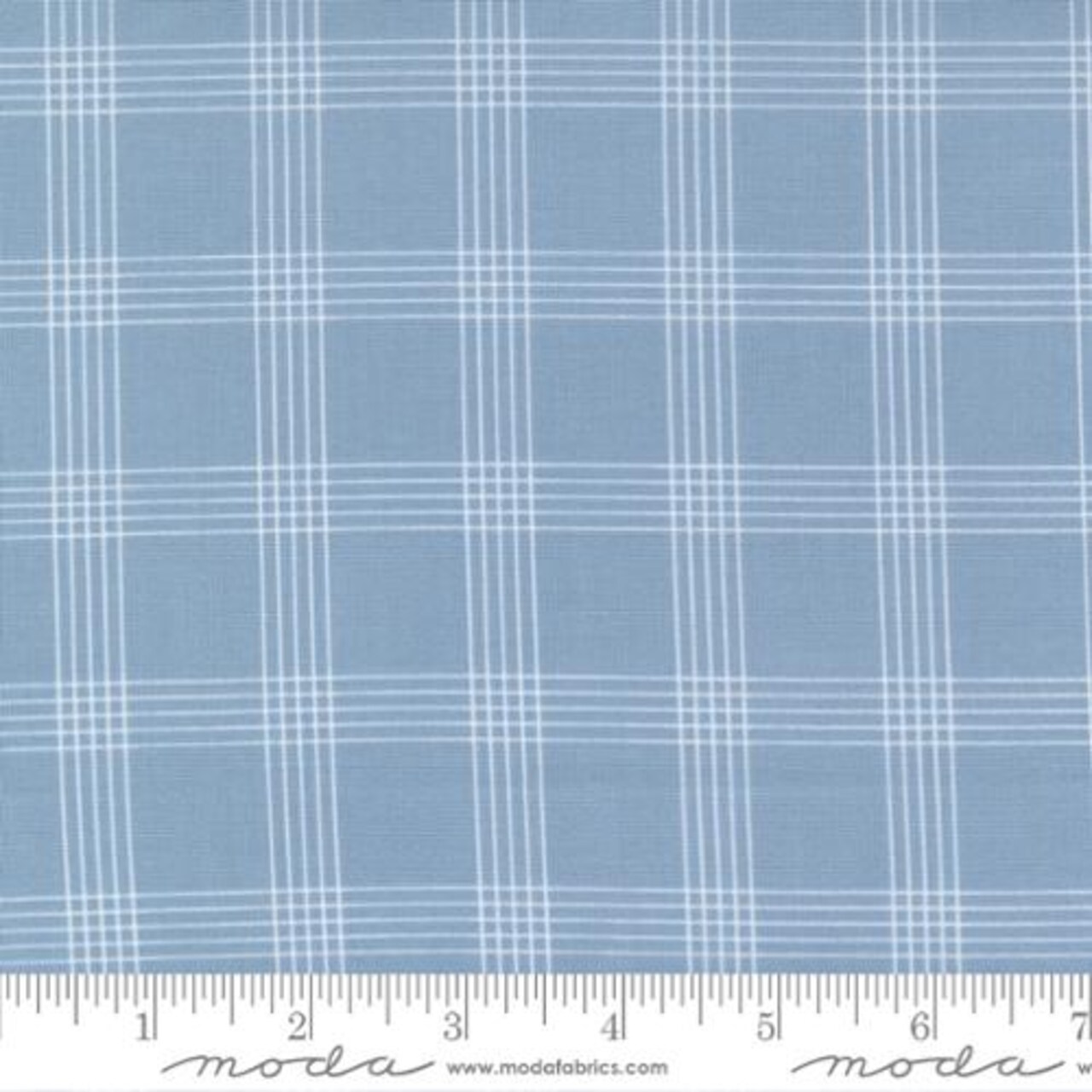 Fabric Moda Light Blue Plaid Nantucket Summer by the Quarter Yard 55262-14
